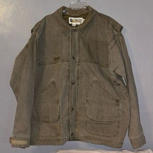 Men’s button up field jacket, Olive Green, XL, Columbia, radial sleeve